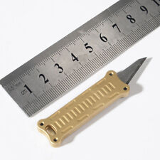 Mini Brass Rapid Utility Knife Paper Cutter Hang Able Keychain Portable EDC Tool picture