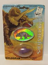 Vintage TOOTSIETOY RARE HOLOGRAM TRICERATOPS Old New Stock SEALED ON CARD picture