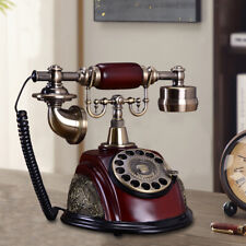 Vintage Old Fashioned Handset Telephone Rotary Dial Desk Phone Ceramic Decor picture