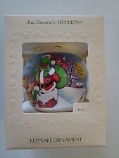 1981 Hallmark Keepsake Christmas Ornament Kermit Ms Piggy Jim Henson Muppets picture