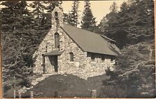 RPPC Boothbay Maine Wilson Memorial Chapel Ocean Point Real Photo Postcard c1940 picture