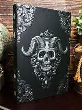 Necromancy Gothic Baphomet Demon Skull Blank Page Hardcover Journal Book picture