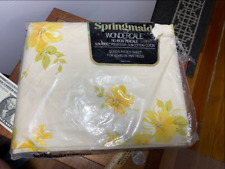 Vintage NOS Springmaide Wondercale No-Iron Percale QUEEN Fitted SHEET Floral picture