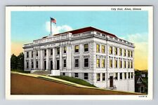 Alton IL-Illinois, City Hall, Antique Vintage Souvenir Postcard picture