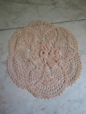 Vintage Peachy Crochet Round Doily- 9.5 Inch Circle picture