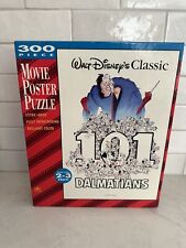 Vtg 1989  101 Dalmatians Jigsaw Puzzle Movie Poster Art 300 LG *NEW & SEALED* picture