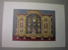 1863 color lithograph: CABINET by GILLOW of London, in Greco-Pompeian style picture