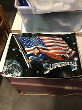 Vtg Chris Reeve Superman II Movie Paper Poster Original Poster From Pepsi 1980 picture