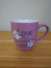 Love Is A Four Legged Word Secret Celebrity Coffee Mug Cup Pink picture