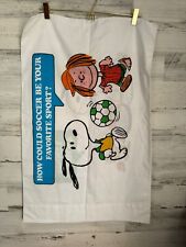Vintage Tastemaker White Peanuts Snoopy Tennis & Soccer Bedding Pillow Cover picture