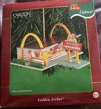 Vintage Carlton Cards McDonald's Golden Arches Lighted Christmas Ornament NEW picture
