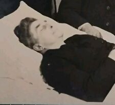 Antique Postcard RPPC Mother on Deathbed Rosary Postmortem Memento Mori picture