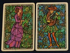 (B2H) Pair of Vintage Playing cards of a Lord and Lady picture