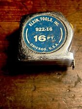 #M) Vintage Klein Tools, Inc 922-16 16FT Chicago, USA Tape Measure picture
