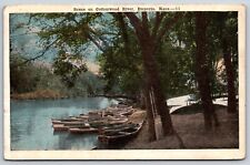Postcard Scene On Cottonwood River, Boats, Emporia Kansas Unposted picture