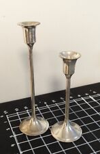 pair of international silver co. Tulip candlesticks Silverplate Minimalist picture