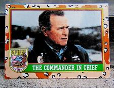 GEORGE H.W. BUSH 1991 Topps Desert Storm #1 Commander In Chief US PRESIDENT RARE picture