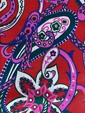 1960s Paisley Contemporary mts Boho OCTOPUS Barkcloth Era Novelty Vintage Fabric picture