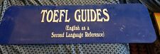 LARGE VTG SIGN TOEFL GUIDES ENGLISH IS A SECOND LANGUAGE REFERENCE 30X9 BOOK picture