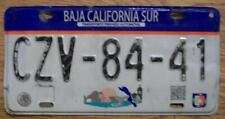 SINGLE MEXICO state of BAJA CALIFORNIA SUR LICENSE PLATE - CZV-84-41 - AUTOMOVIL picture
