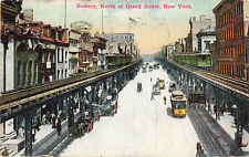 NEW YORK CITY NY BOWERY NORTH OF GRAND STREET VINTAGE POSTCARD 1910 111523 S picture