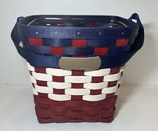 Longaberger 2017 American Life Tote Basket  W/ Strap Handle & Plastic Protector picture