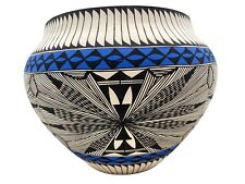 Native American Pottery Acoma Hand Painted Southwest Home Decor Vase Chino picture