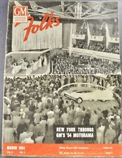 1954 GM Folks Magazine Motorama Issue Cadillac Chevrolet Buick Pontiac Olds picture
