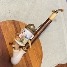 Vintage Holland Dutch Porcelain Hunter Estate Pipe Smoking Tobacco Collectible picture