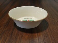 Lenox Holiday Believe 804429 Holly Oval Bowl Candy Nuts Trinket Dish 5 in picture