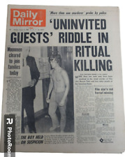 Daily Mirror Newspaper August 11 1969 Charles Manson Sharon Tate Moon Landing picture