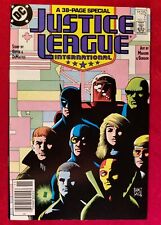 1987 Justice League International #7 NEWSSTAND NM Bruce Wayne Batman App 80s vtg picture