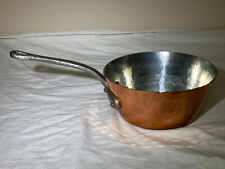 Copper Tin Vintage Windsor Saucepan Splayed Saute Pan 6.5 inch 16cm France picture