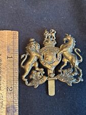 GREAT WW1/2  British Royal Arms Cap Badge 16th West Riding Volunteers/2nd VB picture