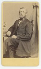 Antique CDV Circa 1870s Stoic Older Man Sitting Shenandoah Beard Philadelphia PA picture