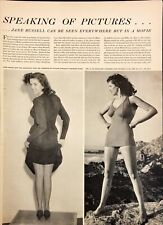 1942 Jane Russell Shapeliest Legs in Stockings Vintage Magazine Print picture