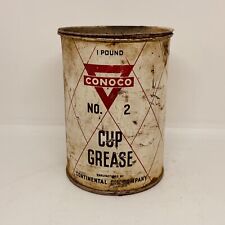 Vintage CONOCO NO. 2 Cup Grease Empty Tin picture