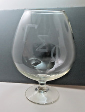 Vintage 1980s Sorority Gamma Sigma Phi Crystal Wine Glass Huge Clear picture