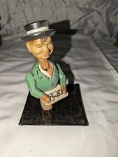 Vintage Italian Hand Carved Wooden Puppet Cork Bottle Stopper  picture