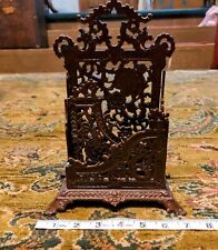 Vintage Victorian Style Ornate Cast Iron Letter Holder Boho Eclectic Display picture