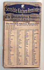 1919 The Philadelphia Inquirer Pa. Newspaper Sensible Kitchen Reminder Note Pad picture