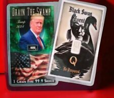 DONALD TRUMP 45th President MUGSHOT Black Swan Presidential Silver Trading Cards picture