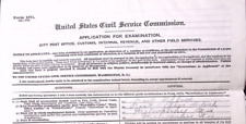 1916 UNITED STATES CIVIL SERVICE COMMISSIOIN APPLICATION POST OFFICE Z428 picture