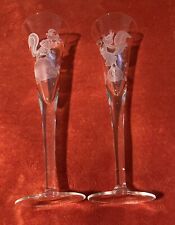 pepe le pew and Penelope love engraved toasting glasses  picture