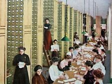 Postcard New York City NY - c1900s MetLife Insurance Filing Room Women Workforce picture