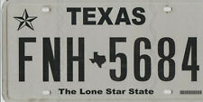 TEXAS UNDATED  LICENSE PLATE FNH 5684 $9.99 NO RESERVE picture
