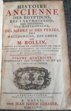 1757 Halle French by Rollin 4th Volume Histoire Ancienne 10-12 Decorated Plates picture