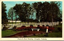 Horse cemetery at Calumet Farm Lexington KENTUCKY CHROME POSTCARD B9 picture