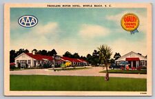 Travelers Motor Hotel Motel Myrtle Beach South Carolina Linen c1940 Postcard picture