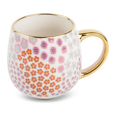 Stoneware Gold Floral 16Oz Coffee Mug picture